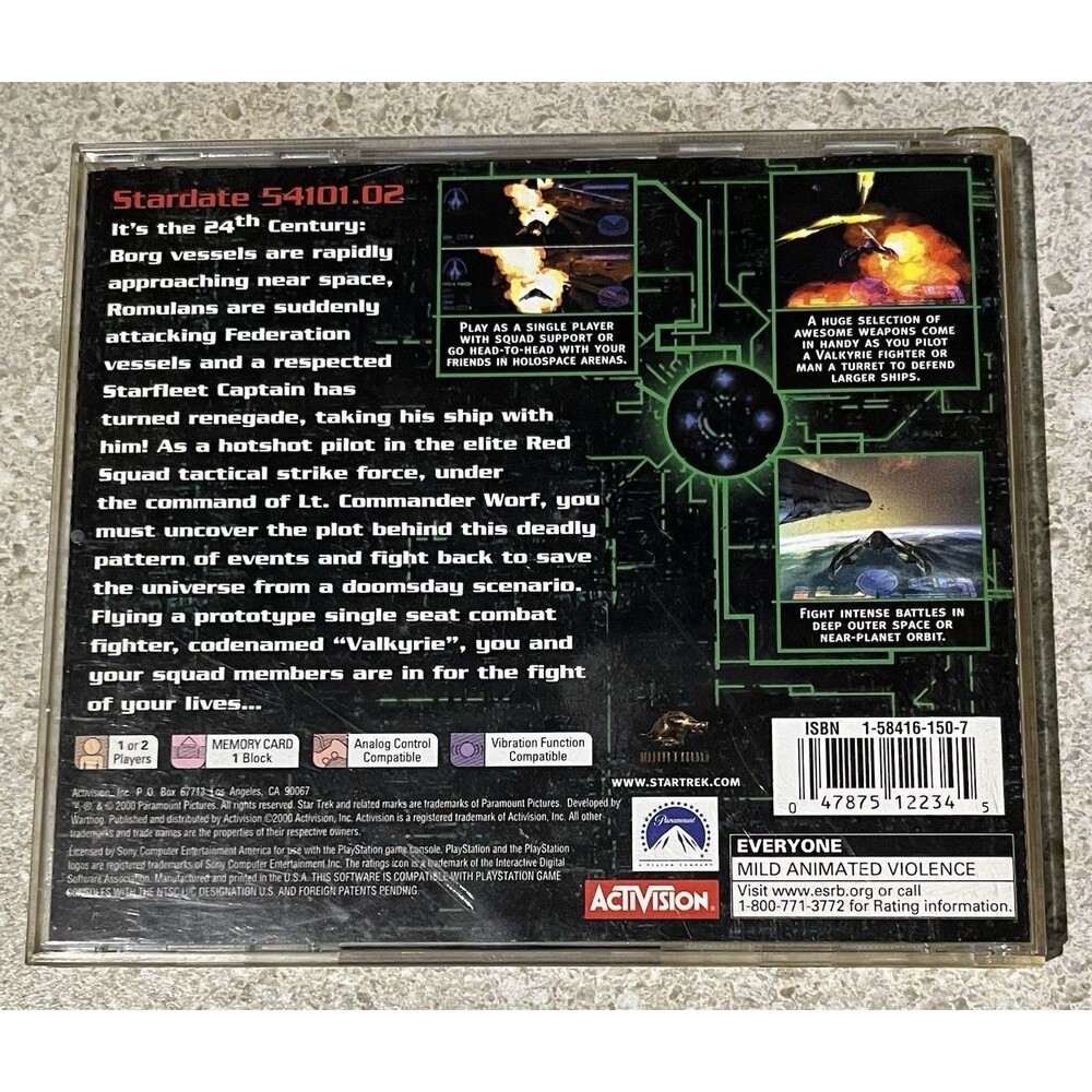 Activision Star Trek Invasion (Sony PlayStation 1, 2000) PS1 NTSC-U/C Manual - Picture 2 of 4